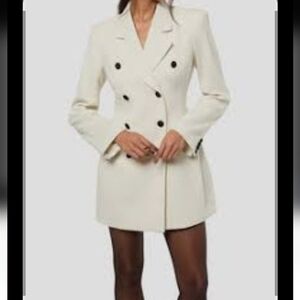 WeWoreWhat Ivory Double-Breasted Mini Dress